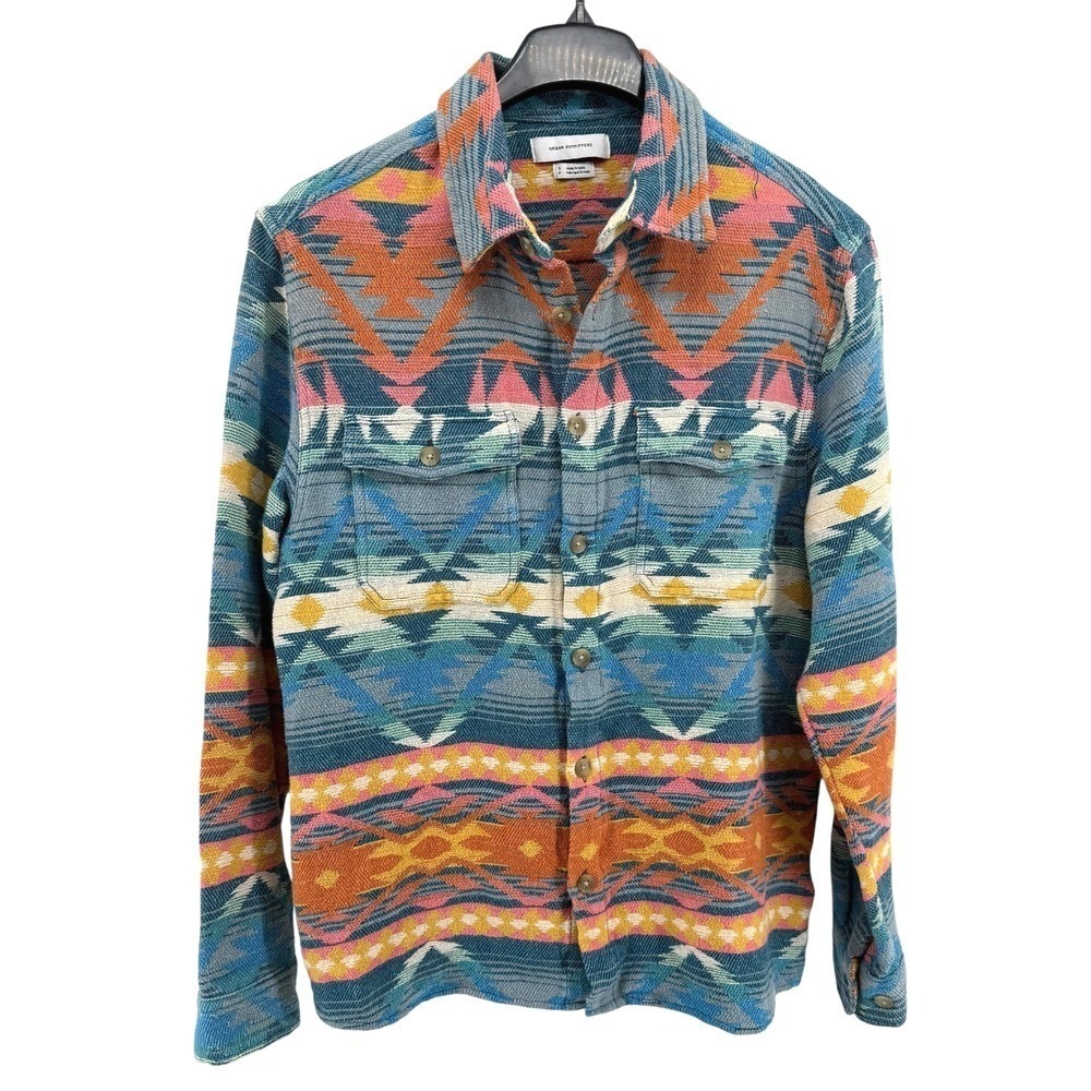 Urban Outfitters Mens‎ Small Pre-Owned Southwestern Aztec Shirt Tribal Bohemian